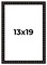 13x19 Bamboo Picture Frame with UV-Resistant Acrylic & Acid Free Backing, Available in 4 Finishes - Brown, Black, Gold, and Natural